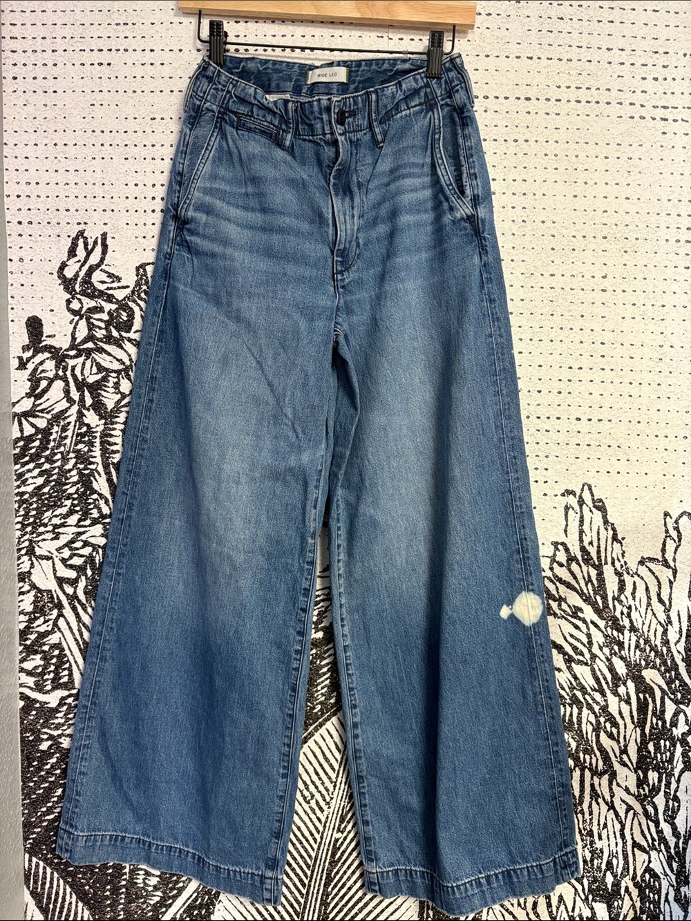Wide Leg Blue Women's Jeans